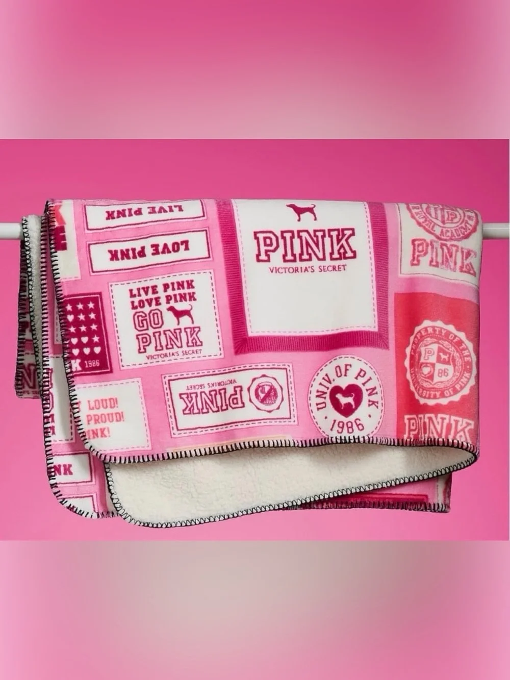 New VS PINK Friday Cozy Plush Blanket